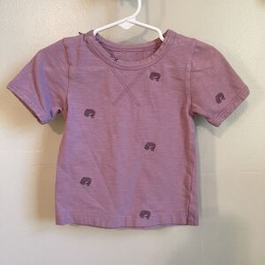 Kate Quinn Little Liam T-Shirt | Purple Peacocks Short Sleeve | 12-18m
